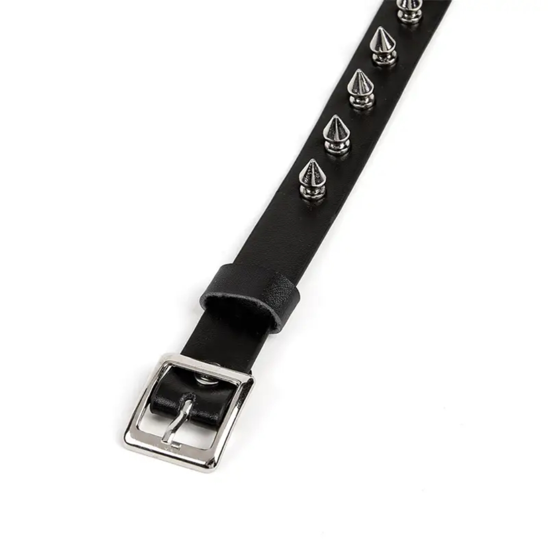 Spiked Leather Choker