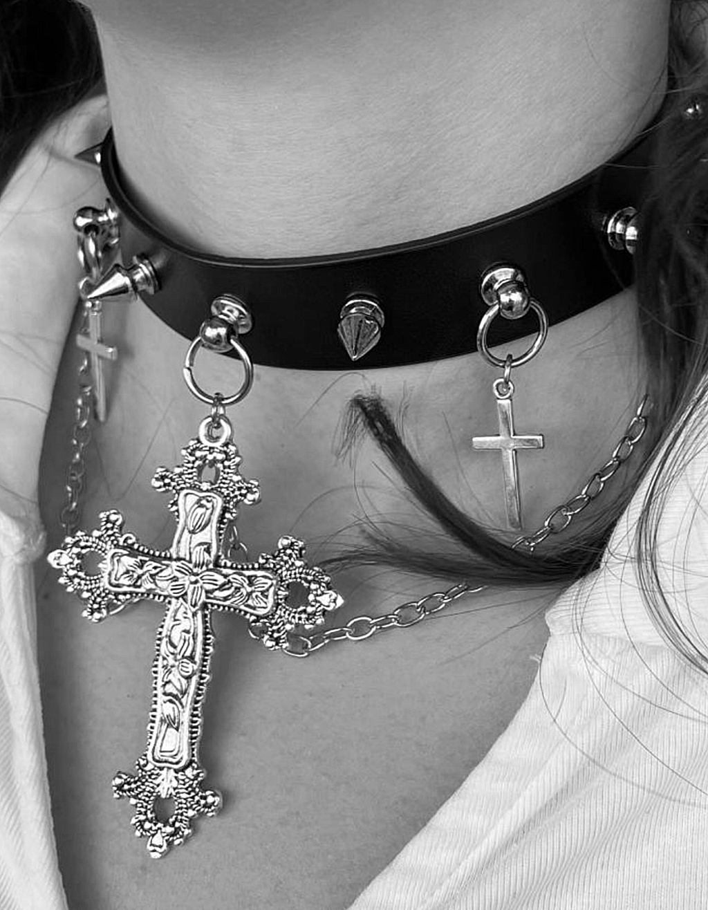 Sacred Chic Leather Choker