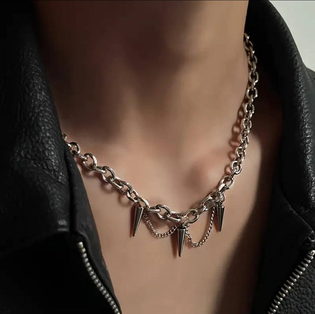 Chained Spikes Necklace