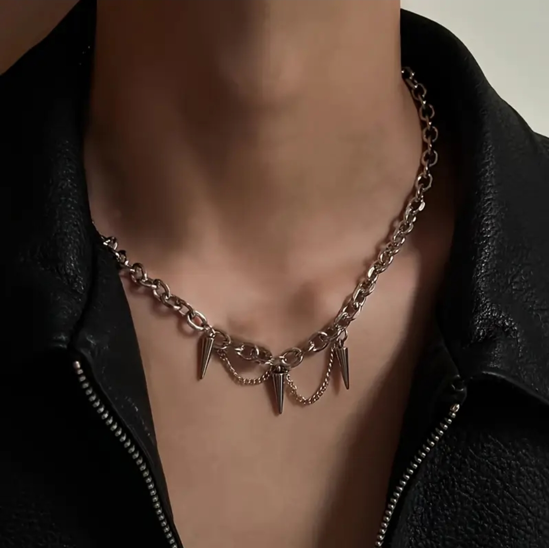 Chained Spikes Necklace