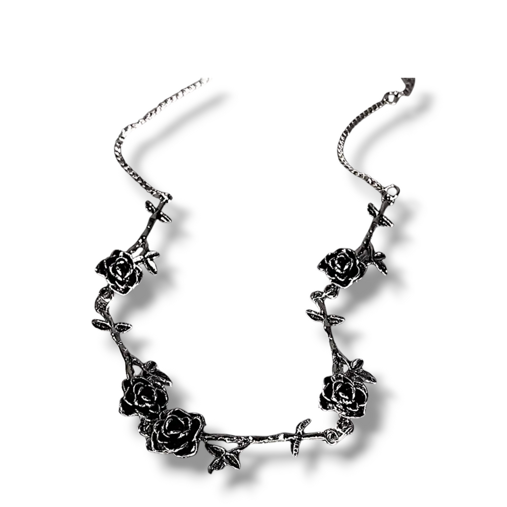 Rose Necklace and Bracelet Set