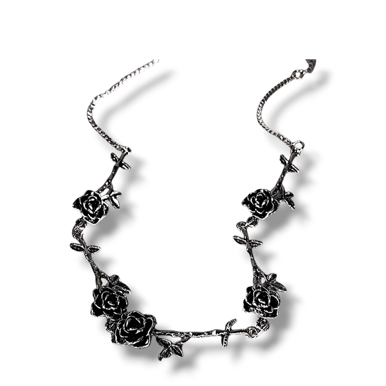 Rose Necklace and Bracelet Set