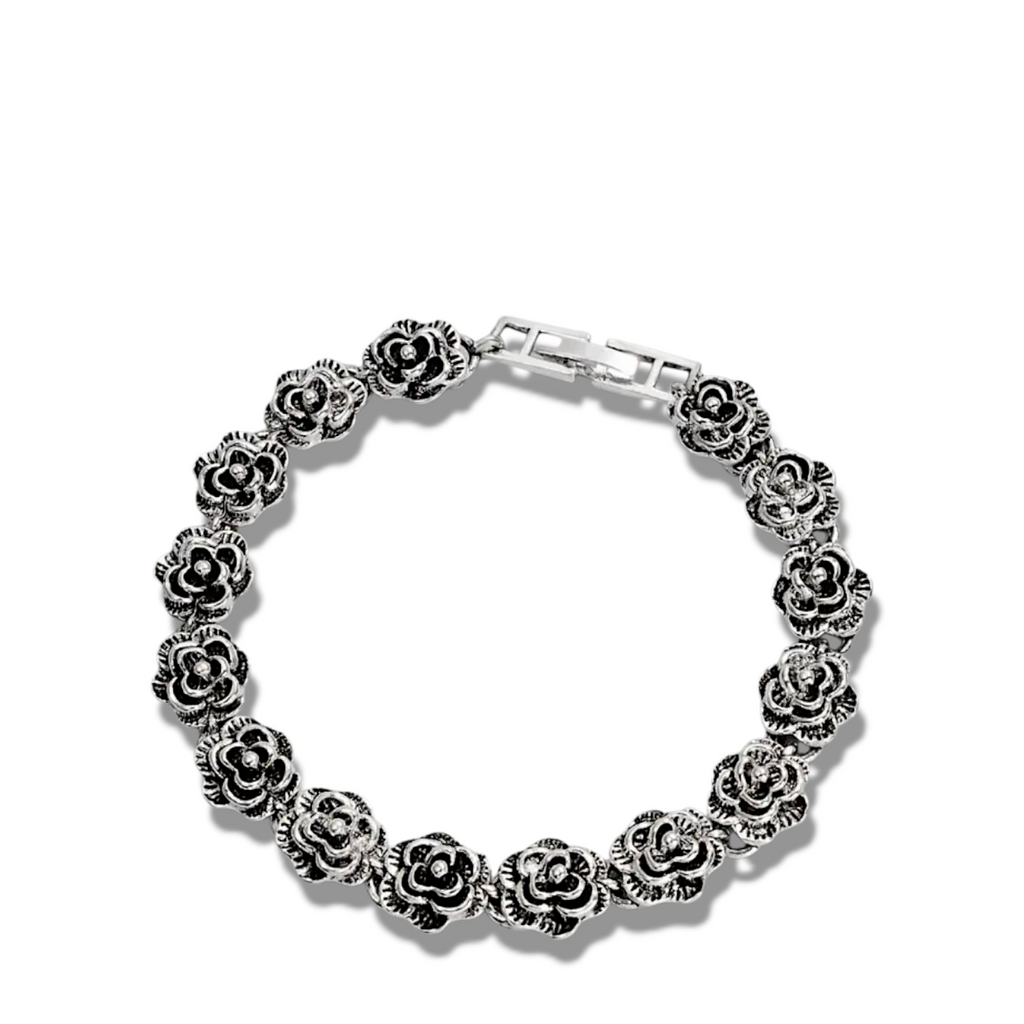 Rose Necklace and Bracelet Set