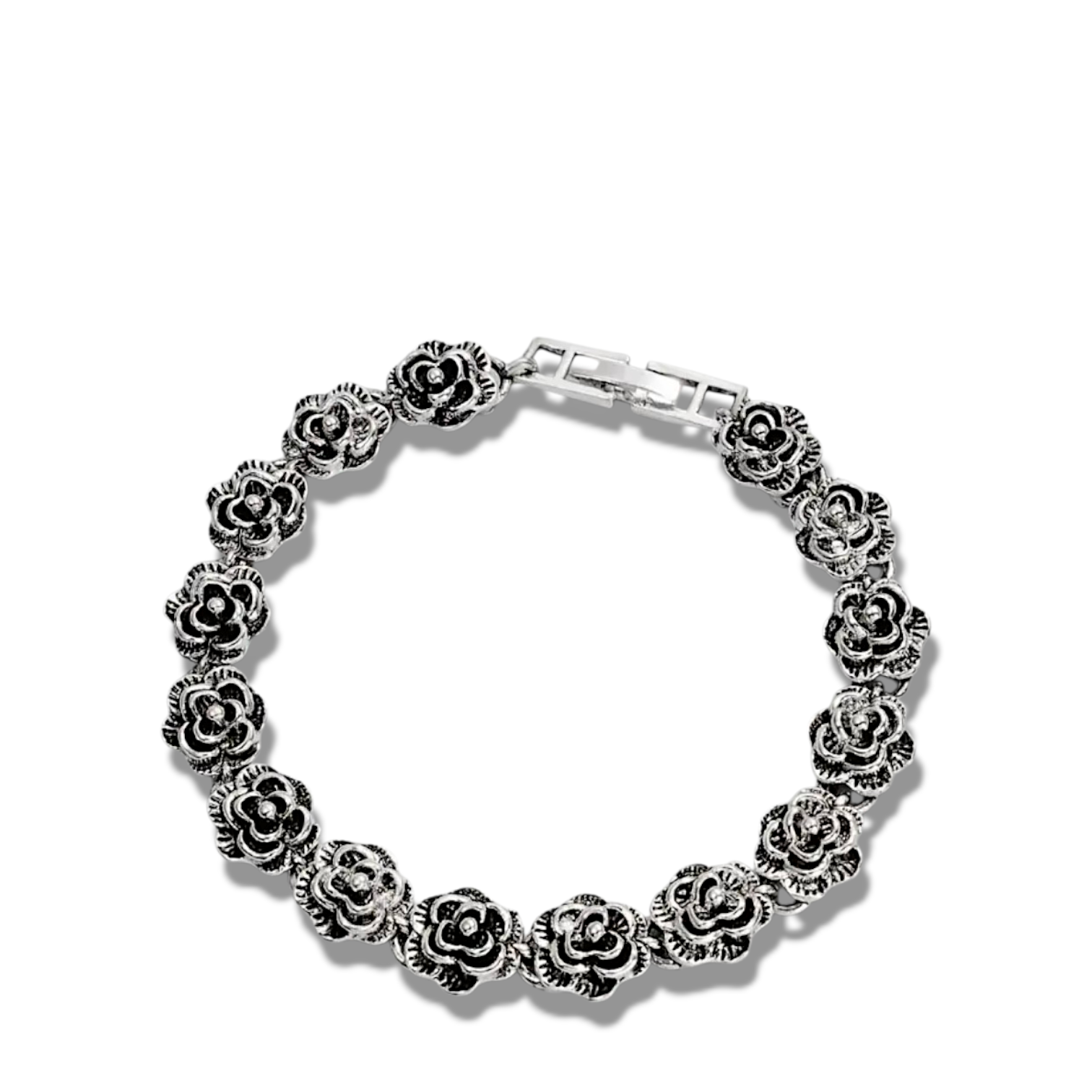 Rose Necklace and Bracelet Set