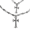 Retro Flower Cross Necklace