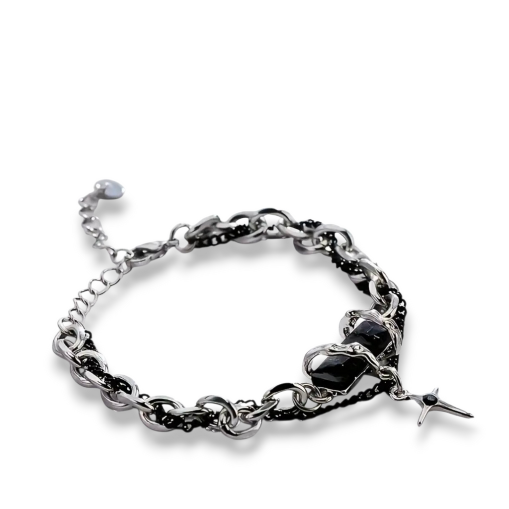 Chained Crystal  Bracelet
