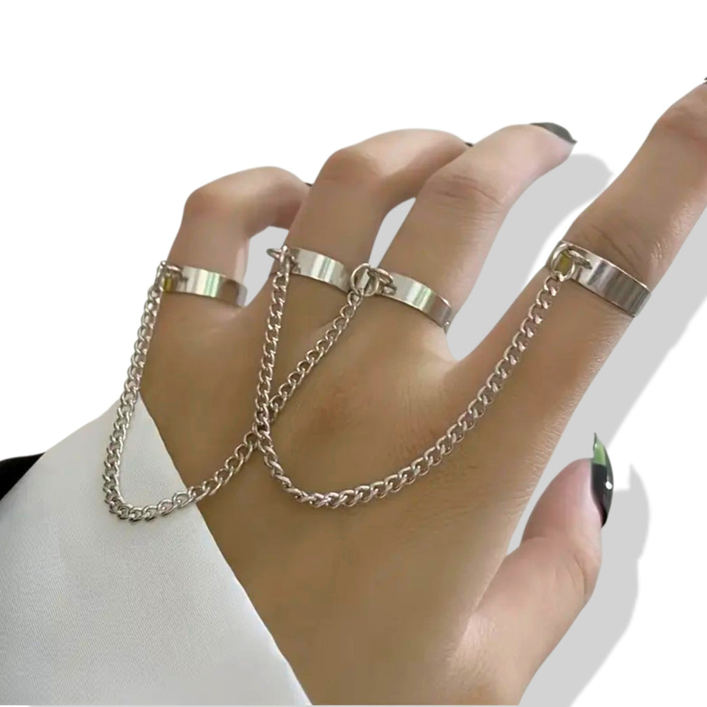 Two finger chained ring