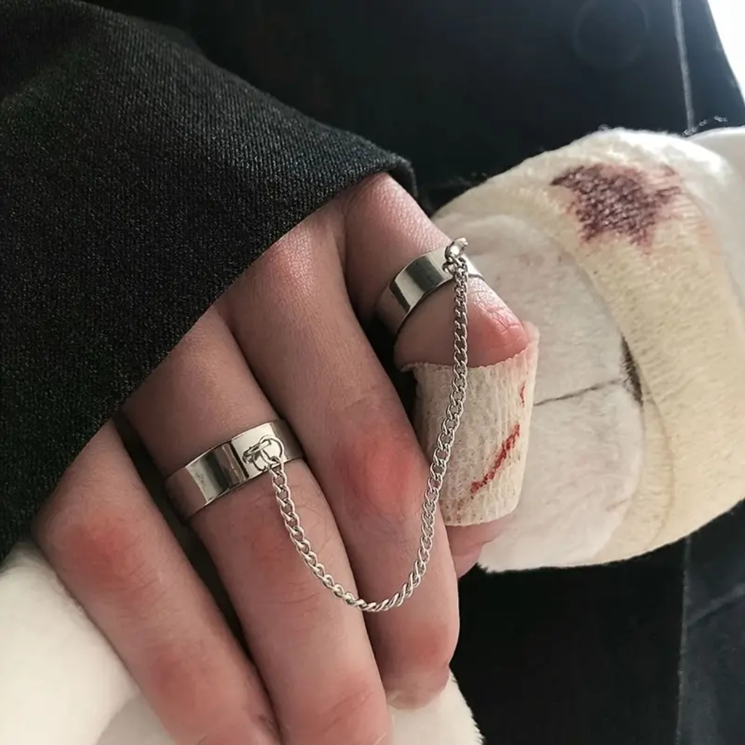 Two finger chained ring