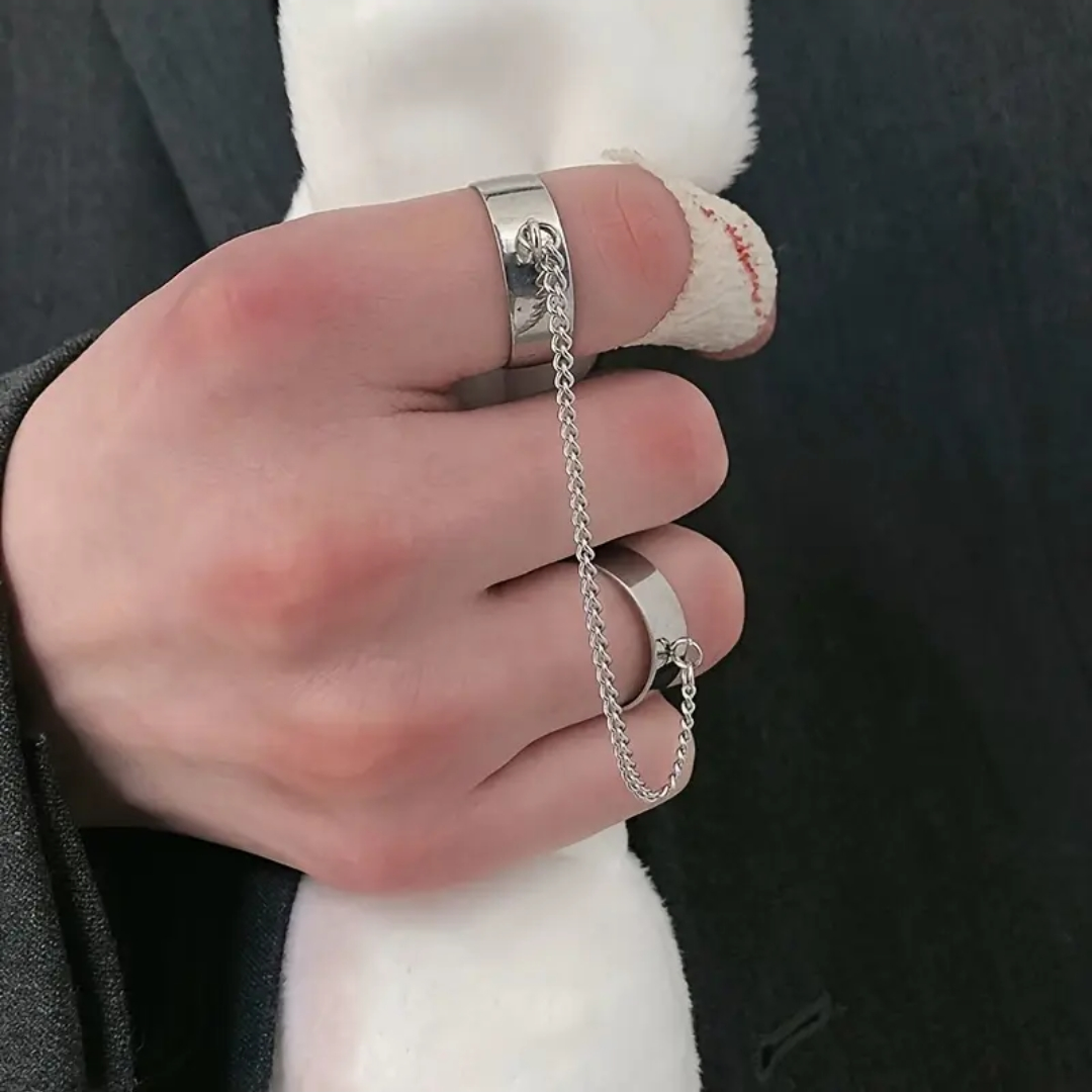 Two finger chained ring