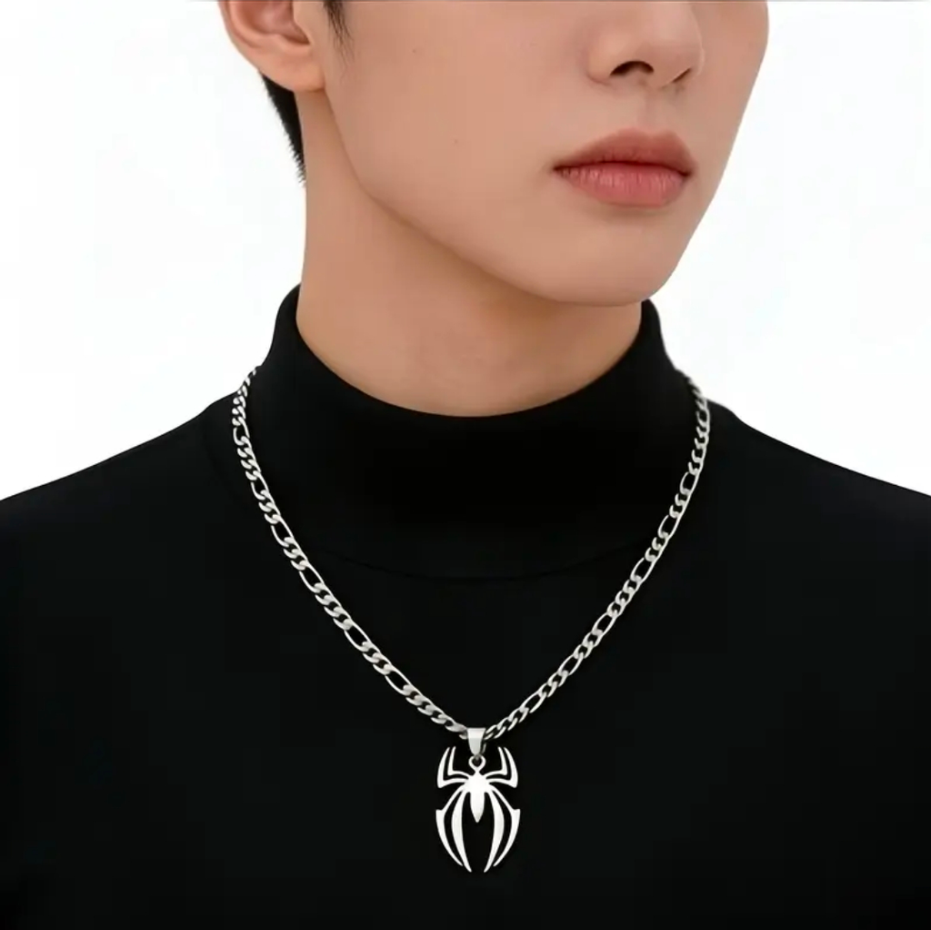 Steel Spider Necklace