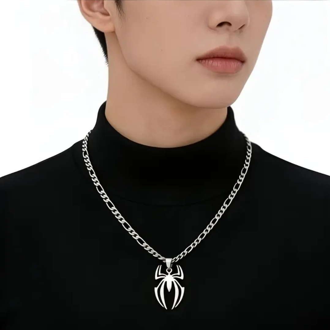 Steel Spider Necklace