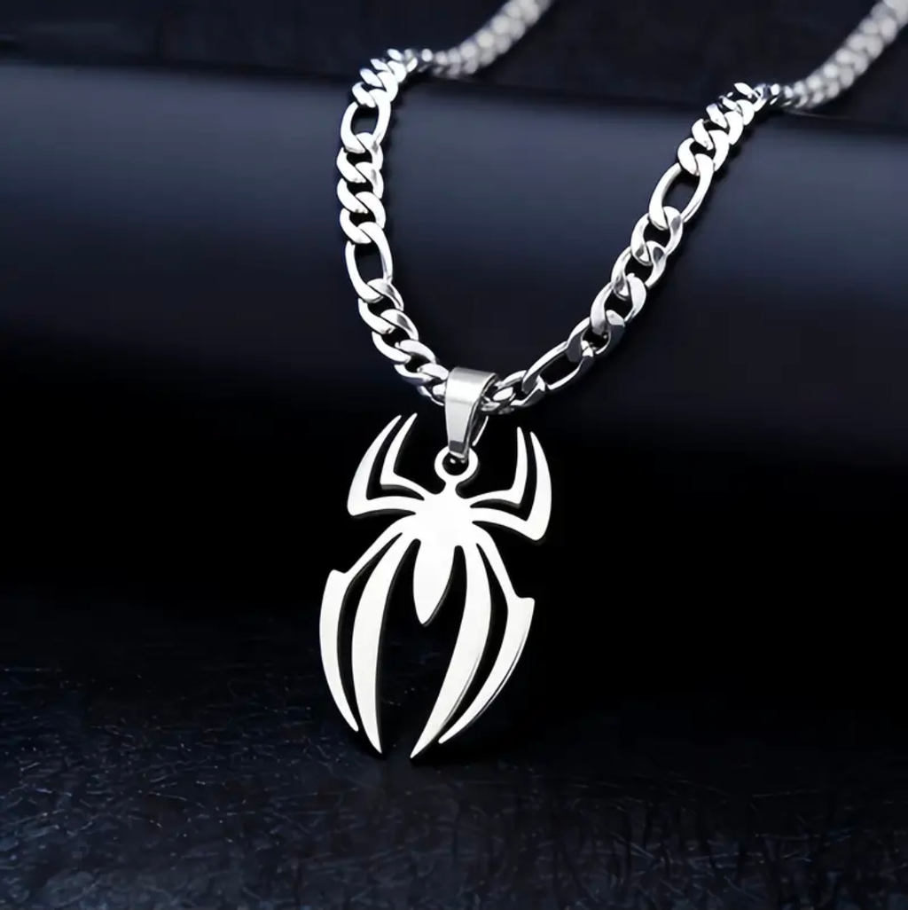 Steel Spider Necklace