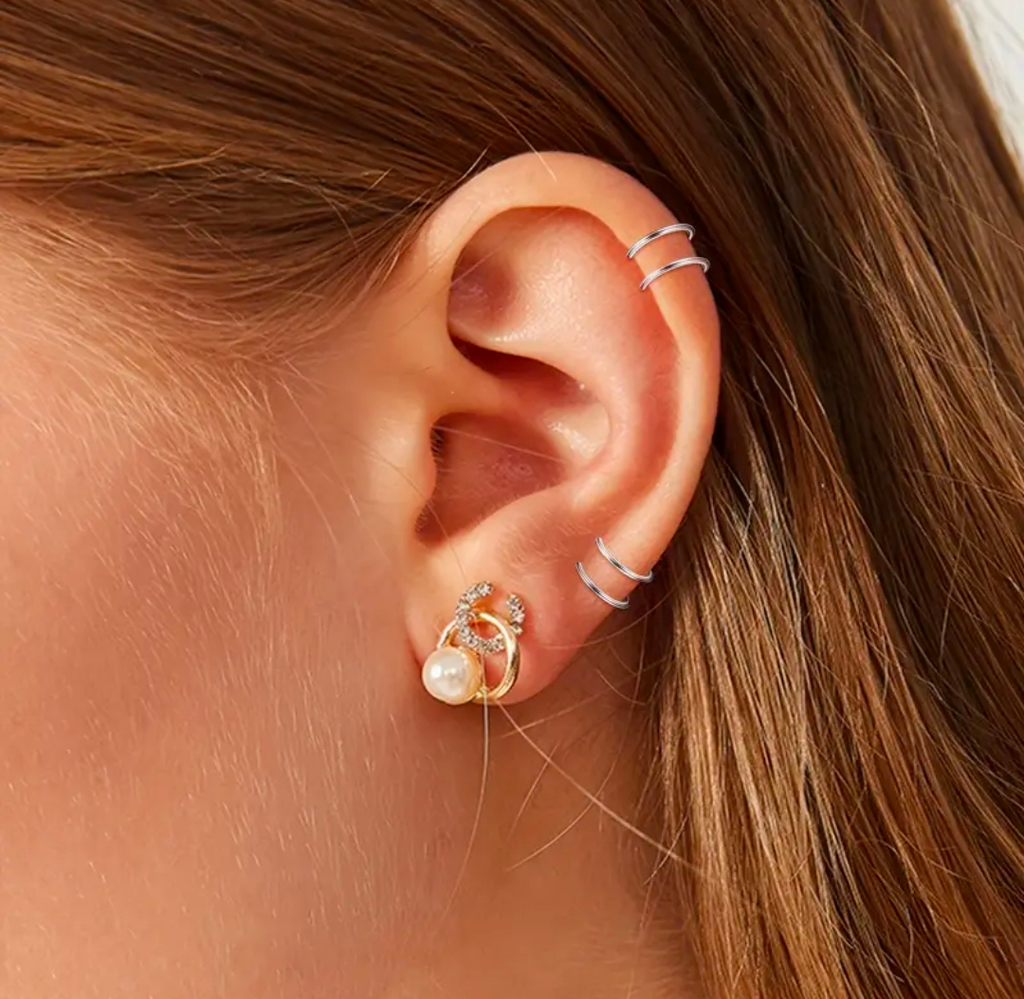 3 in one false Lip ring, Nose ring, Ear cuff