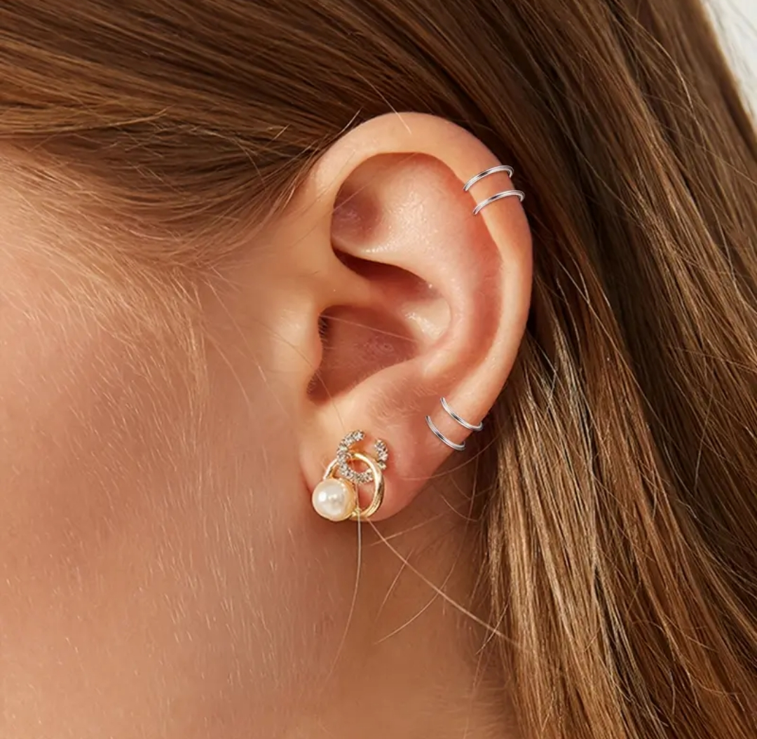 3 in one false Lip ring, Nose ring, Ear cuff